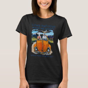 Camiseta Vacas E Cachorros Me Fazem Feliz Humanos Machos Di