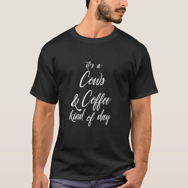 Camiseta Vacas E Café Tipo Cuta Do Dia (Frente)