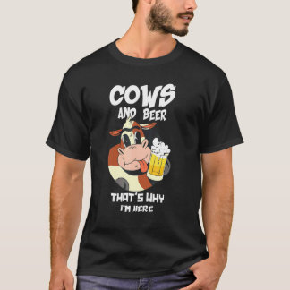 Camiseta Vacas E Roupas De Cerveja Arte Pecuária Fazendeiro