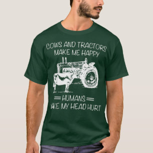 Camiseta Vacas E Tratores Me Fazem Humanos Felizes Fazem Mi