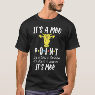 Camiseta Vacas É Um Ponto Moo Como Uma Opinião De Vaca