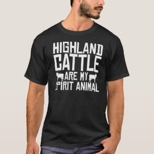 Camiseta Vacas Escocesas Dizendo Piada Highland Bovinos