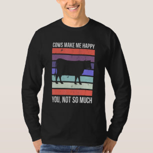 Camiseta Vacas Fazem-me Feliz, Engraçada, Fazenda De Vaca