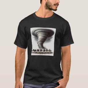 Camiseta Vacas Fugindo de um Tornado