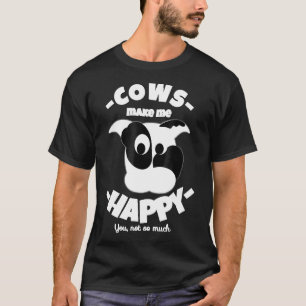Camiseta Vacas Me Fazem Feliz Amo Vaca Fofa Fazendeiro