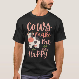 Camiseta Vacas Me Fazem Realmente Feliz