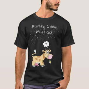 Camiseta Vacas que Têm Flatos Devem Ir Embora