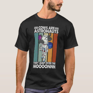 Camiseta Vacas São Astronautas  Elas Pulam Sobre O Moooonnn