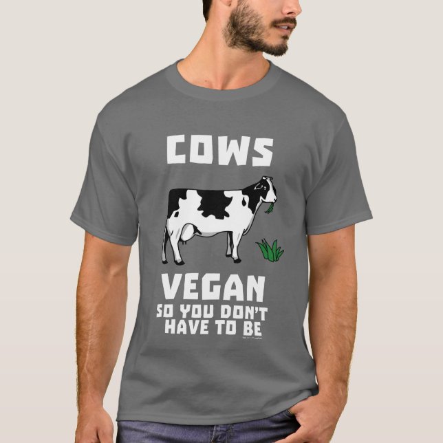 Camiseta Vacas Vegan para que não tenhas de ser (Frente)