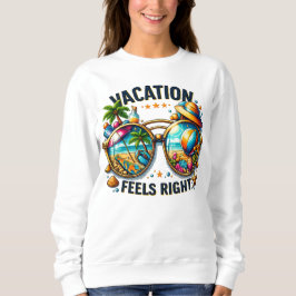 Camiseta Vacation Feels Right Women’s Basic Sweatshirt USA