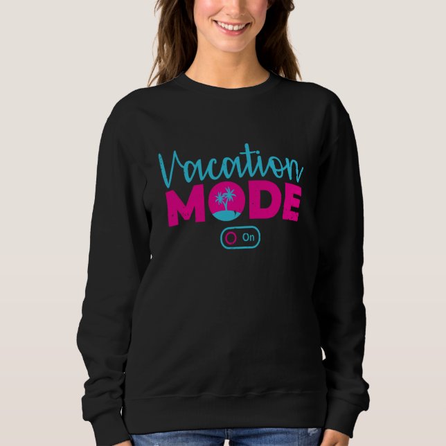 Camiseta Vacation Mode On Beach Holidays Summer Trip Palms  (Frente)