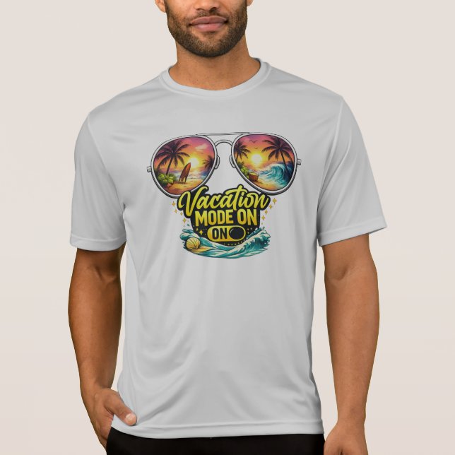 Camiseta Vacation Mode On Feels Like Coastal Paradise Sport (Frente)