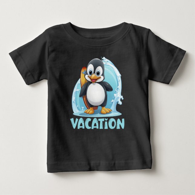 Camiseta Vacation Penguin Surfboard (Frente)
