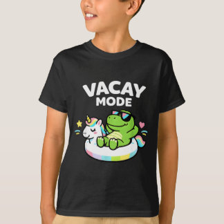 Camiseta Vacay Mode Cute Dinosaur Unicorn Float Vacation