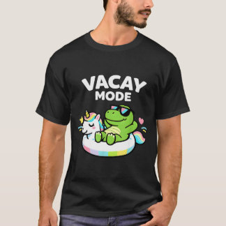 Camiseta Vacay Mode Cute Dinosaur Unicorn Float Vacation