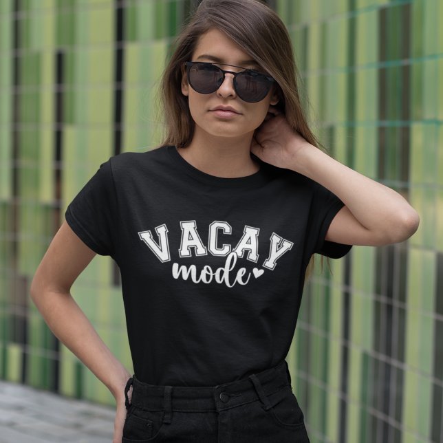 Camiseta Vacay Mode Modern White Tipography (Criador carregado)