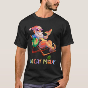 Camiseta Vacay Mode Santa Claus Natal Em Julho No Havaí