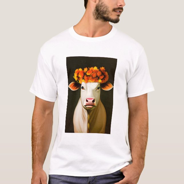 Camiseta Vache fleurie (Frente)