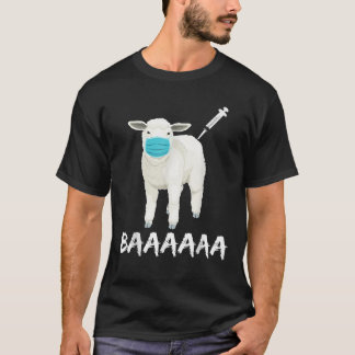 Camiseta Vacina Anti-Máscara Para Vestir Ovinos Engraçados