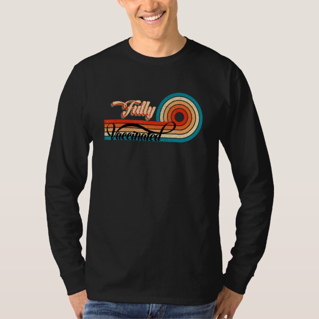 Camiseta Vacina Completamente Vacinada S Rainbow Pro Retro  (Frente)