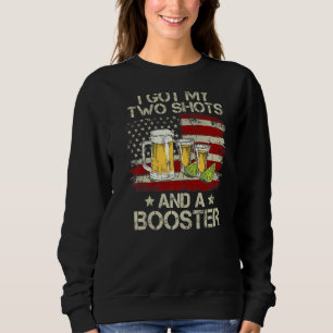 Camiseta Vacina De Bandeira Dos Eua Tenho Meus Dois Tiros E