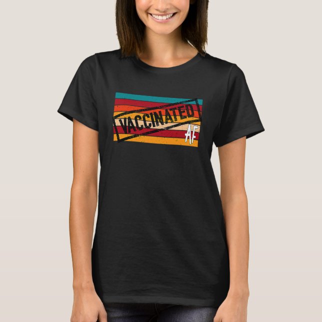 Camiseta Vacina Vacinada AF Retro Pro Vacinação (Frente)