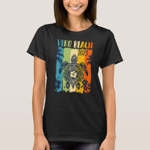 Camiseta Vacinação da Família Sea Turtle Retro Vero Beach
