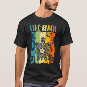 Camiseta Vacinação da Família Sea Turtle Retro Vero Beach
