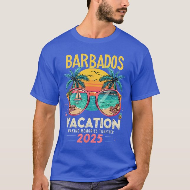 Camiseta Vacinação de Barbados 2025 — Praia Tropical Vibes  (Frente)
