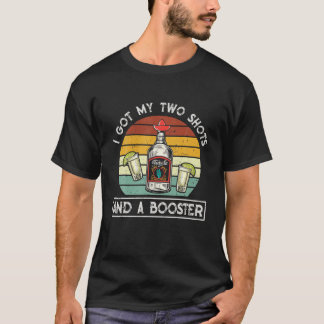 Camiseta Vacinação De Estilo Vintage Tequila Recebi Meus 2 