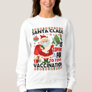 Camiseta Vacinação de papais noeis Vindo para a Cidade