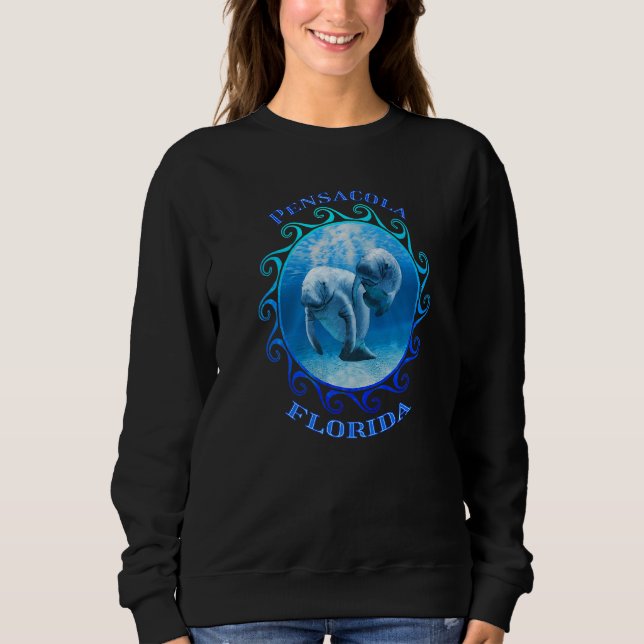 Camiseta Vacinação de Pensacola na Flórida Nadando Manatees (Frente)