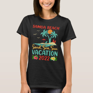 Camiseta Vacinação de Praia 2022 Retro Samoa Polinésia Suns