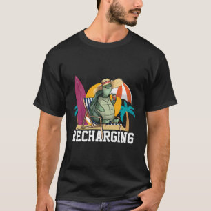 Camiseta Vacinação de Verão com Bebendo de Tartaruga de Rec