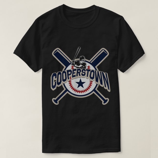 Camiseta Vacinação Familiar do Jogo Baseball Cooperstown Ne (Frente do Design)