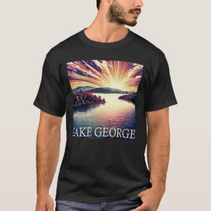 Camiseta Vacinação New York Lake George Serif Design