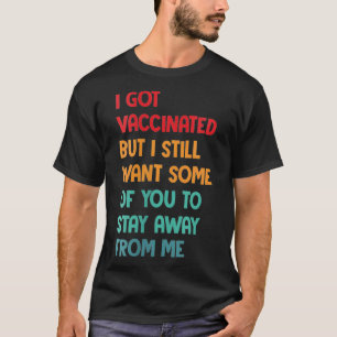 Camiseta Vacinas Contra Distância Social Das Mulheres Retro