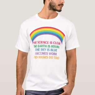 Camiseta Vacinas funcionam Vestir uma citação máscara da