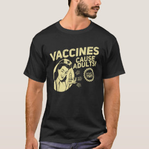 Camiseta Vacinas Funny Pro Vacinam Causa Adultos