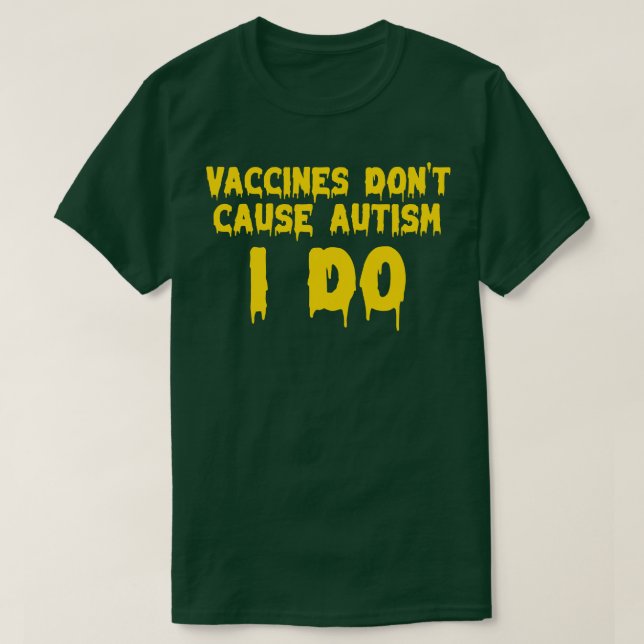 Camiseta Vacinas não causam autismo (Frente do Design)