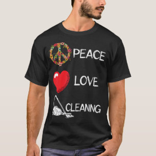 Camiseta Vacuum Cleaner Adora Paz Coração Calmo Limpeza Cle