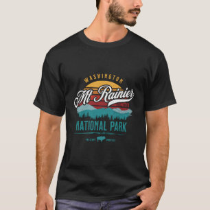 Camiseta Vaga do acampamento de caminhada do Monte Rainier