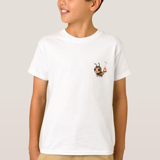 Camiseta Vaga-lume Cauda Brilhante Crianças (Frente)
