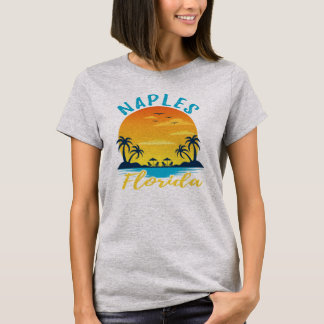 Camiseta Vagas de Retrô Sunset em Nápoles, Flórida