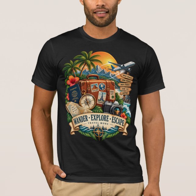 Camiseta Vague Explorar Escapar (Frente)