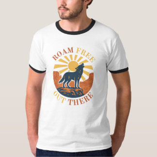 Camiseta Vague Livre Por Lá – Gráfico de Lobo do Deserto Vi