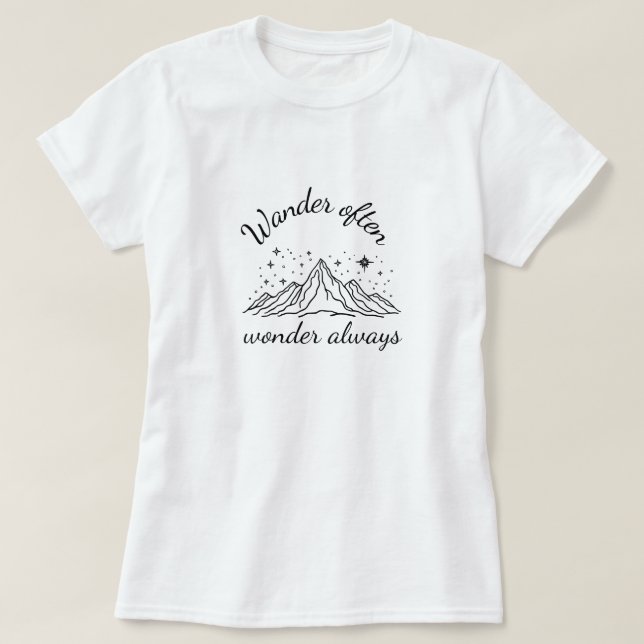 Camiseta Vaguejar Muitas Vezes, Maravilha Sempre - Adventur (Frente do Design)