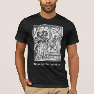 Camiseta Vai assolar por bilhetes de comida (fonte Old Engl
