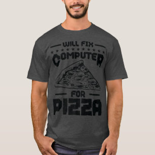 Camiseta Vai consertar o computador para o programa de supo