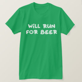Camiseta Vai Correr por Cerveja Verde, Dia de São Patrício